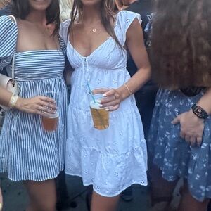 White Eyelet Summer Dress